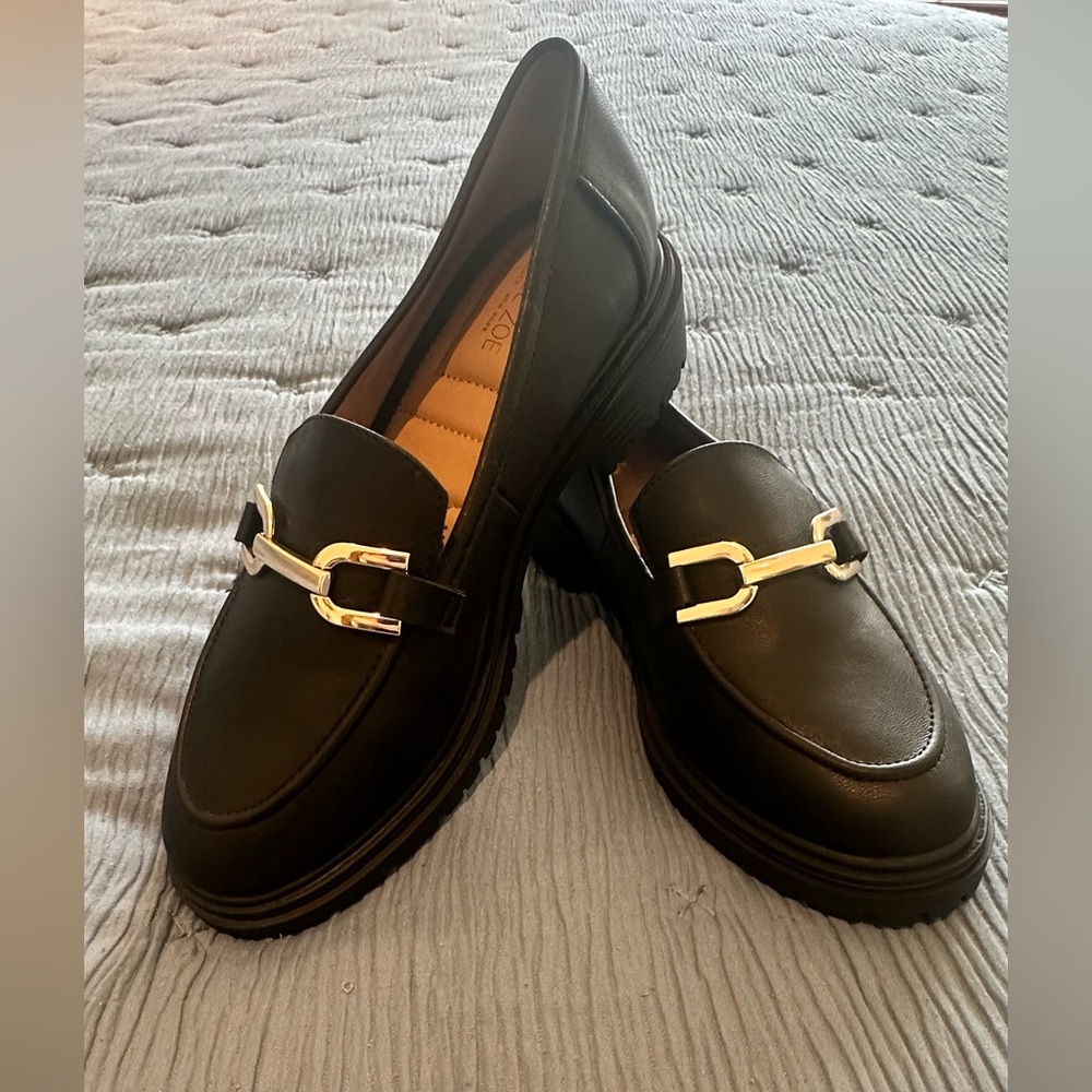 Rachel Zoe black loafers